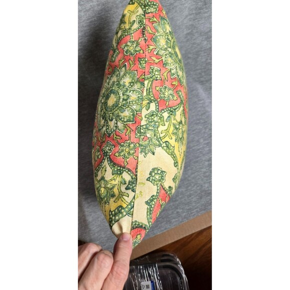 Stratford Home Decorative Accent Pillow 16"  Yellow Coral Green - Picture 12 of 13